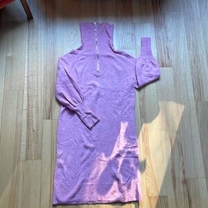 J.Crew cozy pink merino sweater dress NWOT